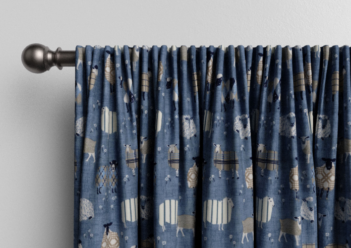 Baa Baa, Denim - Made to Measure Curtains - Image 9
